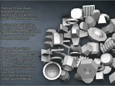 Power Shapes ZBrush Plugin 3D model