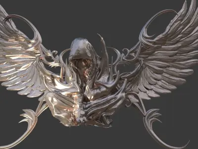 Hooded God Wings collection 3D model