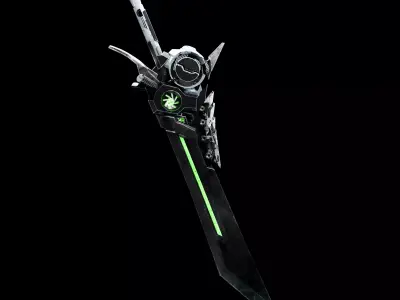 Scifi Blade Low-poly 3D model