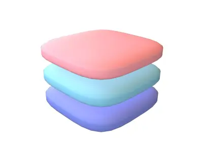 Layers Icon V1 004 Low-poly 3D model