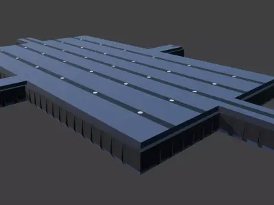 Star Wars Rebel Assault 11-Mining Tunnel Hanger Low-poly 3D model