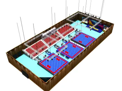 Wrestle Sports Arena 01 3D model
