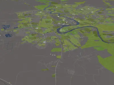 Baghdad Iraq 50x50km 3D City Map 3D model