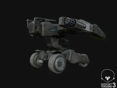 scifi-model537 futuristic robot 3D model