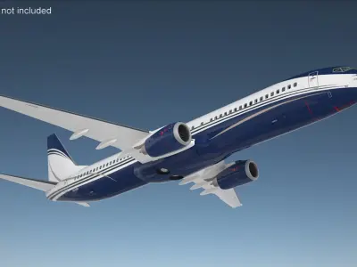  Boeing 737-900 Aircraft with Luxury Interior and Cockpit Rigged for Maya 