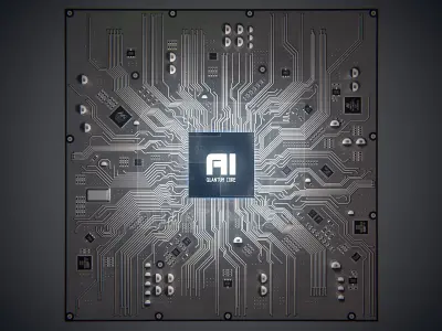 AI Quantum Core PBR Low-poly 3D model