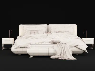 Modern bed 13 3D model