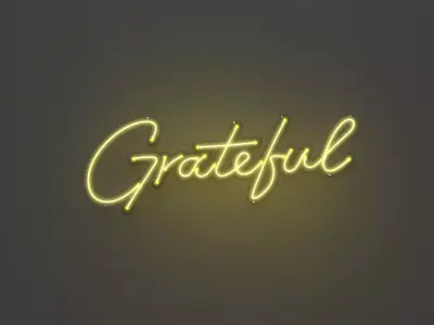 Grateful - Neon Sign 3D model