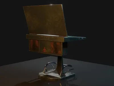 Scifi Console Low-poly 3D model