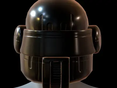 Gas mask helmet 3d model scifi Low-poly  Low-poly 3D model 399