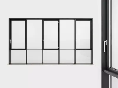 Panoramic glazing Stained glass 78 Low-poly 3D model