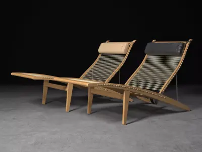 PP524 Deckchair 3D model