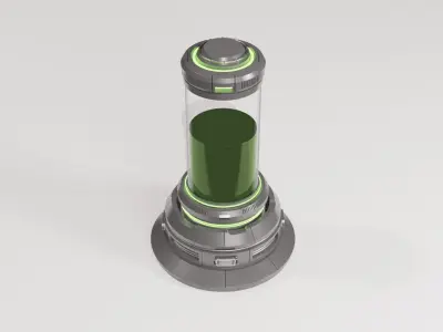 Sci-fi Life Support Chamber 3D model
