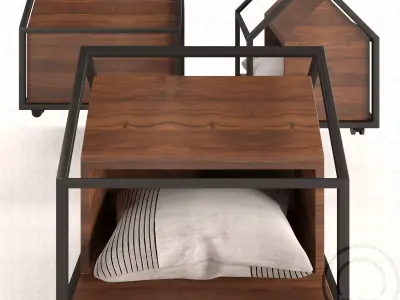 Cage pet House Low-poly 3D model