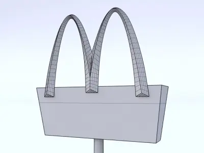 McDonald sign Free 3D model