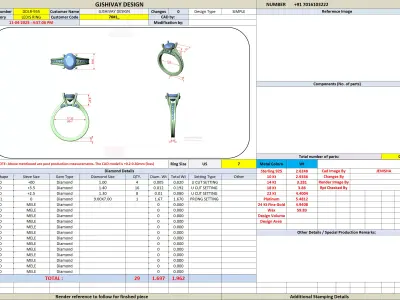 Oval Cut Split Shank Pave Engagement Ring 3D print model