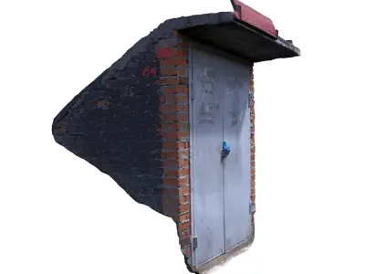 Underground Entrance Red scan 7 Low-poly 3D model