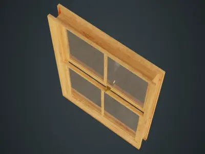 Window 1A Low-poly 3D model