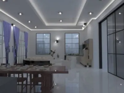 living room 3D model 87