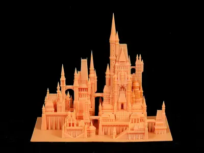 medieval castle 3D model 3D print model