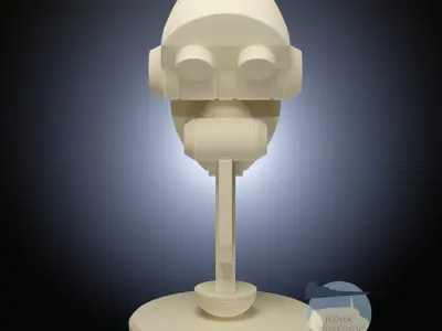 Star Wars Commando Droid Head Bust 3D Print Files 3D model