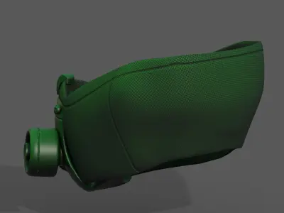 Gas mask respirator scifi futuristic 3d  Low-poly 3D model 11