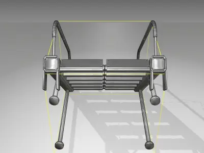 Futuristic Stairs - 17 - Basic Textures Low-poly 3D model