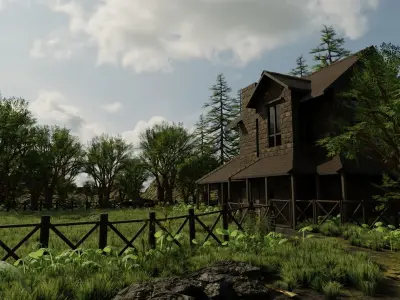 House Scene 3D model