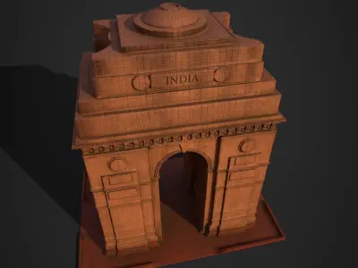 India Gate Low-poly 3D model