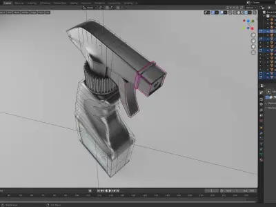 Plastic Spray Bottle - Hand Sanitizer 3D model