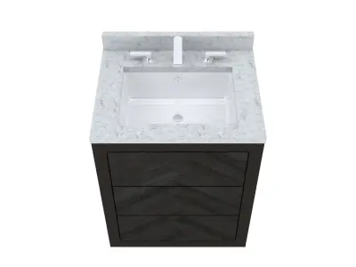 Restoration Hardware- Herringbone Vanity Cabinet-004 3D model