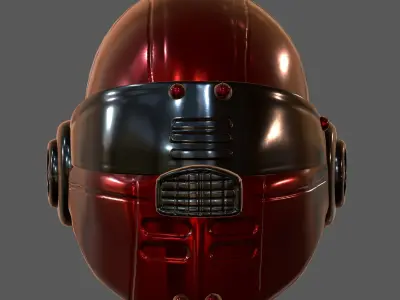 Gas mask helmet 3d model scifi Low-poly  Low-poly 3D model 232