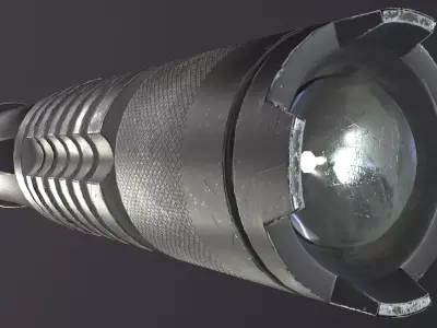 LED Flashlight Low-poly 3D model