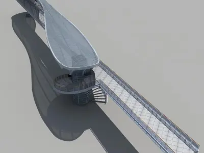 Pedestrian Bridge 3D model
