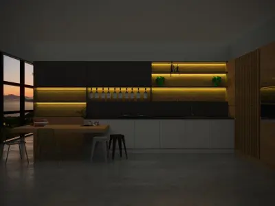 Kitchen lighting 3D model