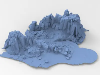 folklore rocks small 3D model