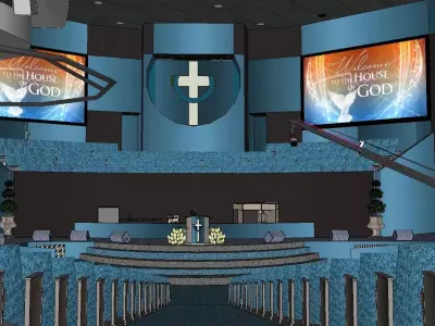 Architecture-Religion-God-Culture-Temple-0290 inside of churc... 3D model