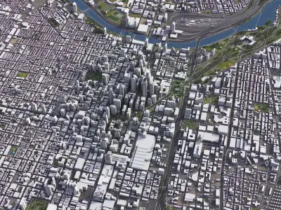 Philadelphia Low-poly 3D model