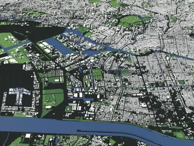 Tokyo Japan - city and mass buildings 3D model
