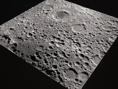 Moon Surface Low-poly 3D model