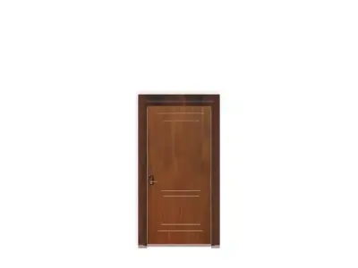 Realistic Wooden Door 3D model  Low-poly 3D model