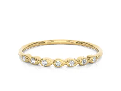 Light Minimalist Diamond Ring 3D print model