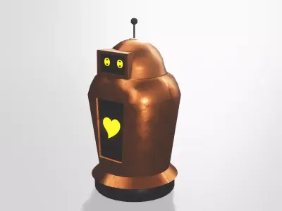 Hover Bot Low-poly 3D model