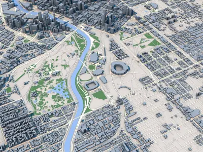 Melbourne City Australia 3D model