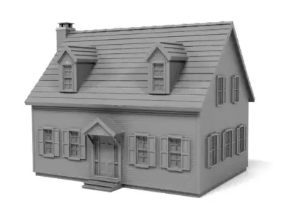 North American house 3D print model