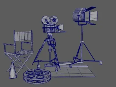 Film Equipment  Low-poly 3D model