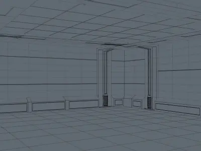 Sci Fi Room 3D model 2