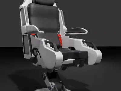 Sci-Fi Chair White 3D model