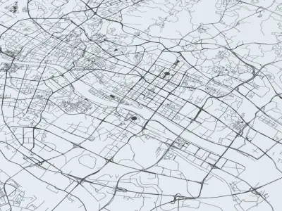 Guangzhou Road Network and Streets 3D model