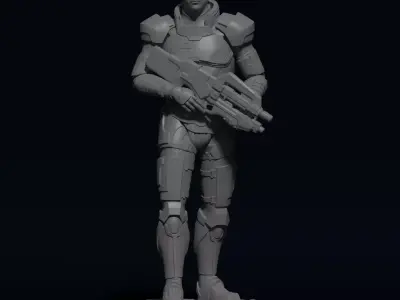 Commander Shepard 3D print model 3D print model